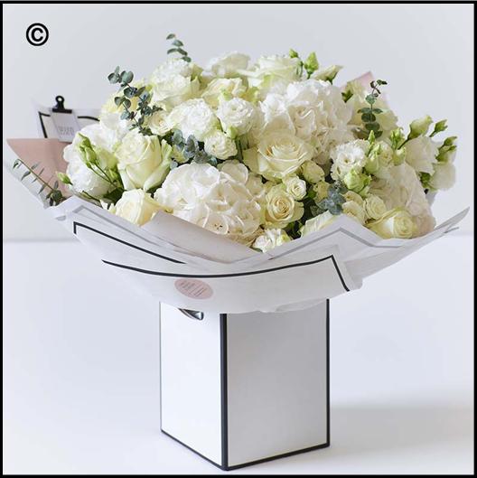 Beautifully Simple Showstopper White Flower Bouquet