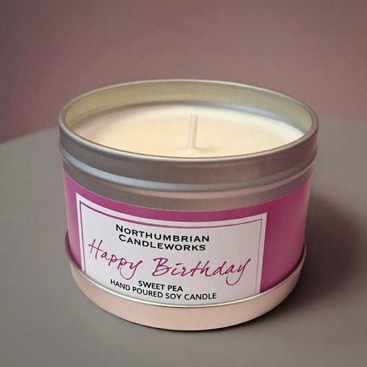 Handmade Soy Candle Sweet Pea scent