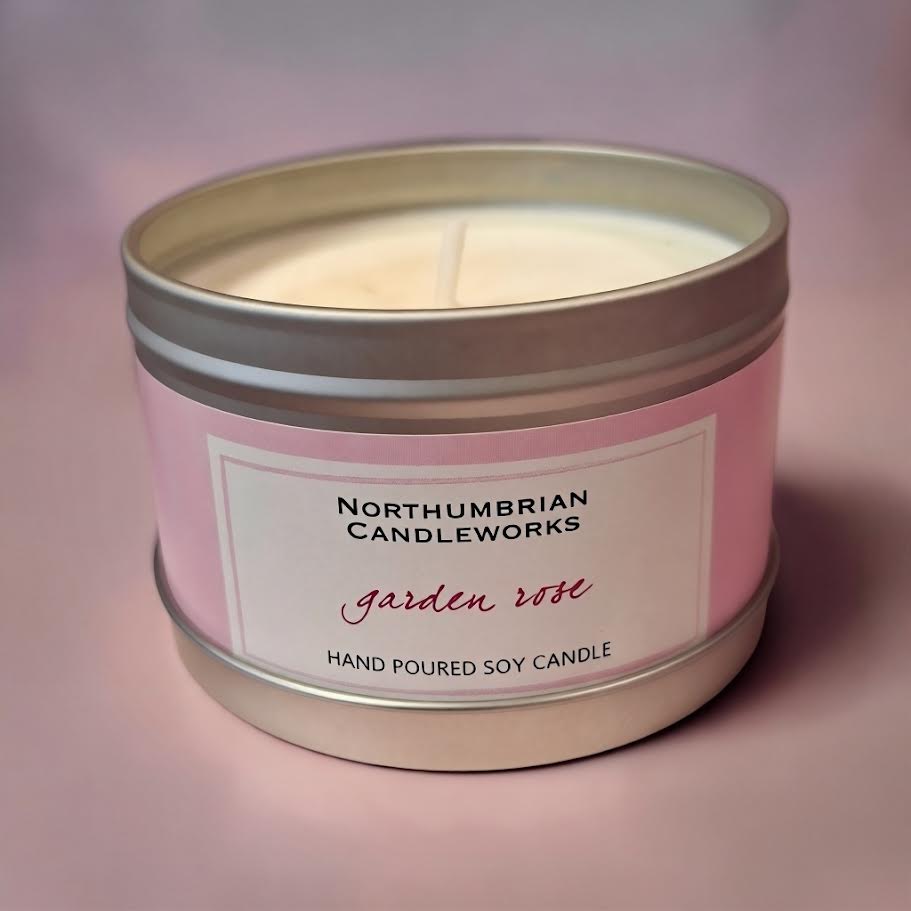 Handmade soy Candle Garden Rose scent