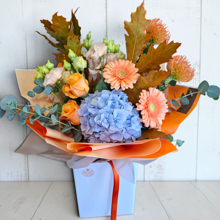 Peach and Blue Autumn