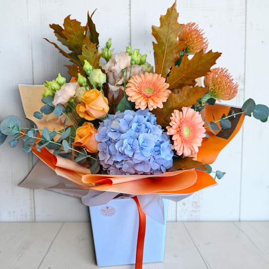 Peach and Blue Autumn