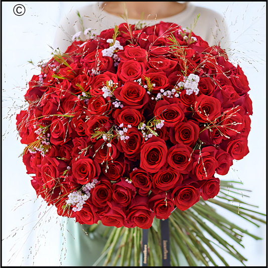100 Luxury Red Roses