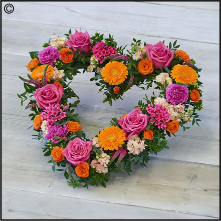 Bold Brights Heart - Open heart design