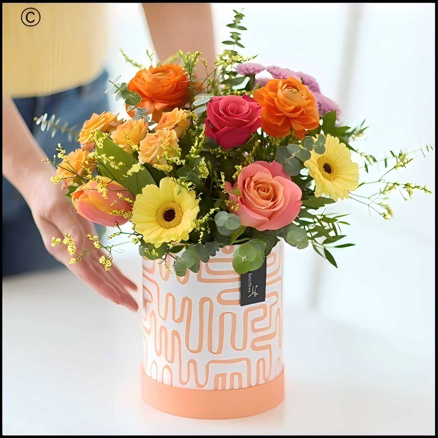 Bright Hatbox Flowers