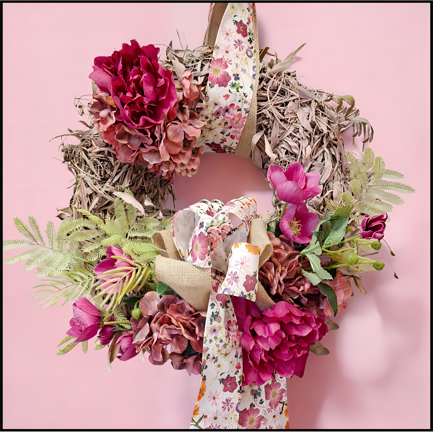 Dried and Silk Floral Door Wreath NEW!