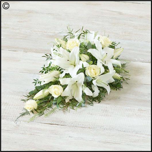 Rose & Lily Spray - White