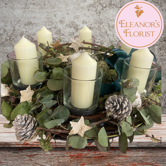 Church candle table centre