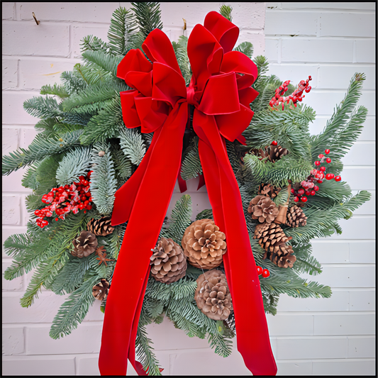 Luxury Heavy Pine Door Wreath