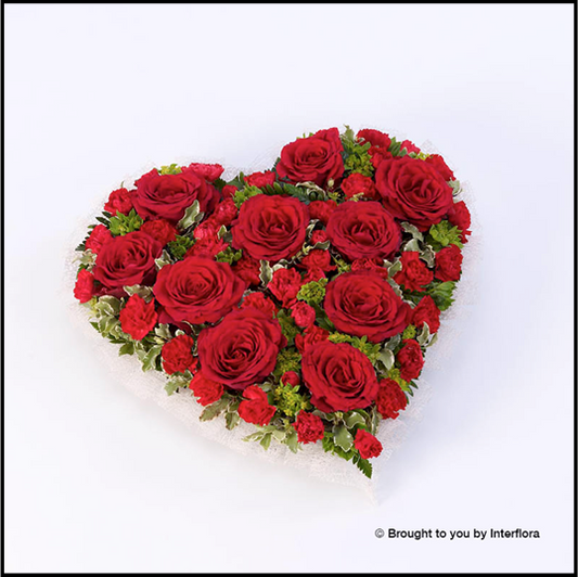 Red Rose & Carnation Heart