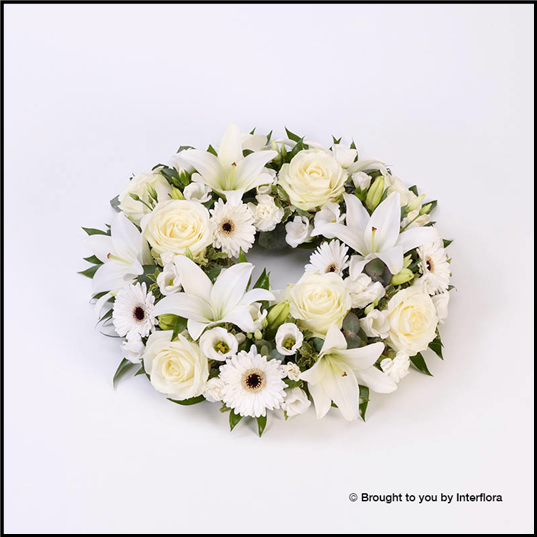 Rose & Lily Wreath - two colours to choose  from