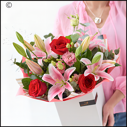 Sweet Rose and Lily Bouquet