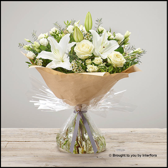 White Radiance Sympathy Hand-tied