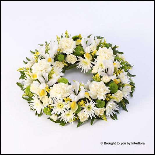 Classic Wreath, Yellow & Cream