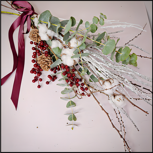 Christmas sparkle swag, for door or vase