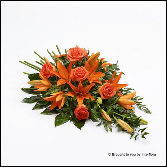 Orange Rose & Lily Spray