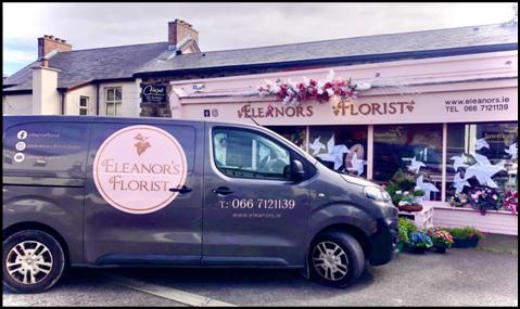 Eleanor's Florist Shop front on North Circular Road Tralee County Kerry We supply fresh bouquets, Birthday, Anniversary, Funeral and Sympathy. Eleanor's is the Wedding Florist in Kerry